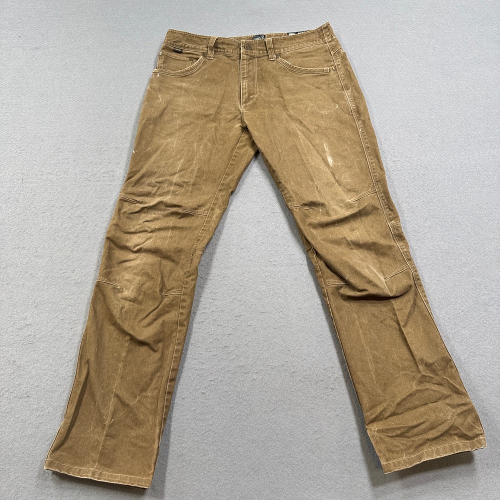 KUHL Pants Men's 32x32 Brown Vintage Patina Dye Straight Leg Relaxed Fit Utility